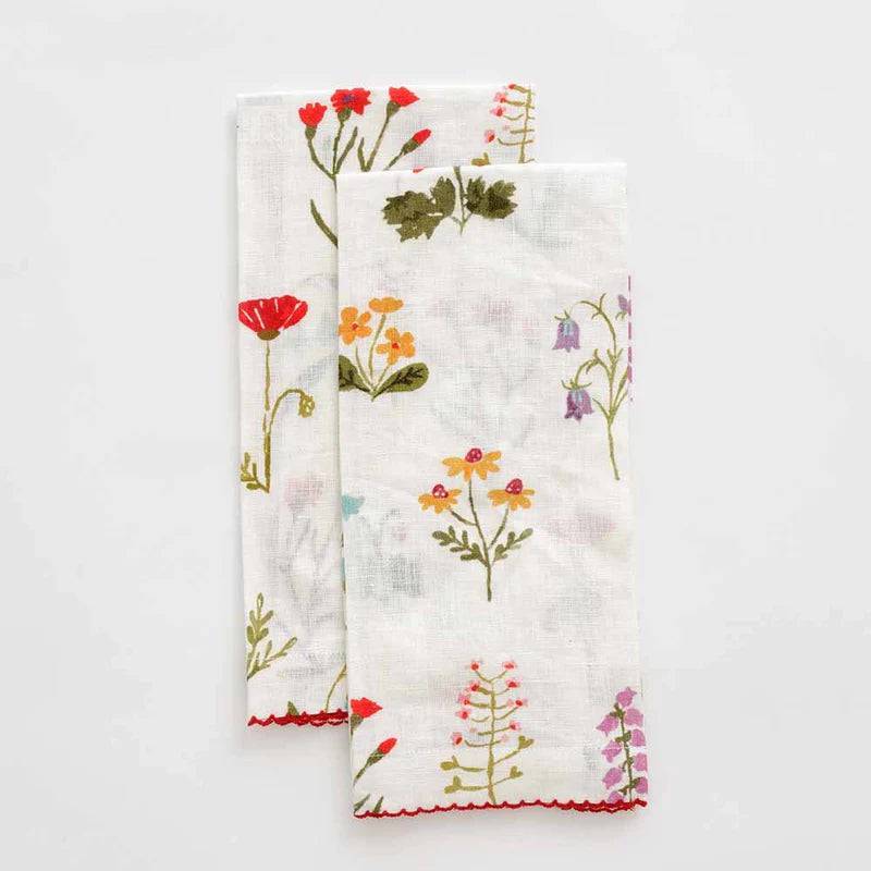 Botanical Garden Linen Fingertip Towel - SOLD INDIVIDUALLY - The Preppy Bunny