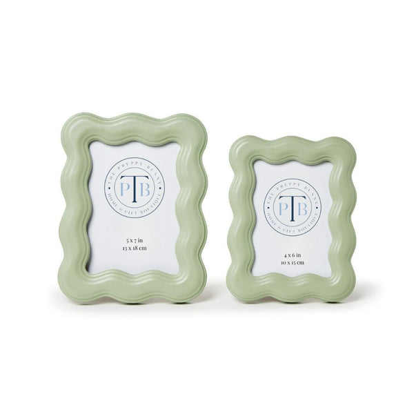 Wavy Wood Green Photo Frame - 2 sizes available | The Preppy Bunny
