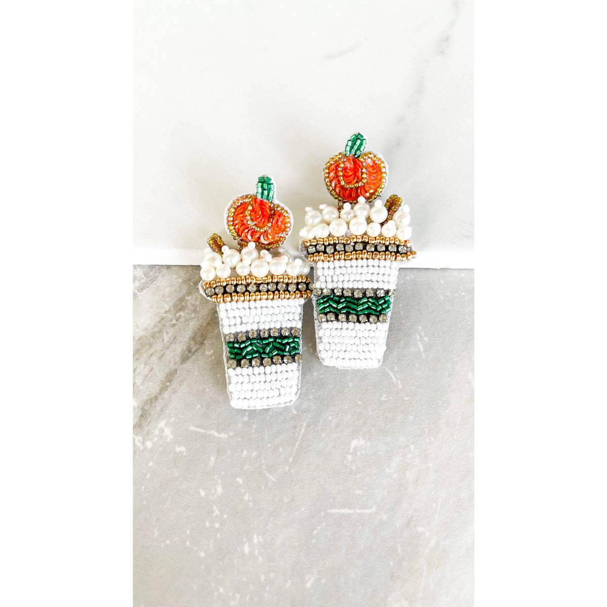 Pumpkin Latte Earrings - The Preppy Bunny
