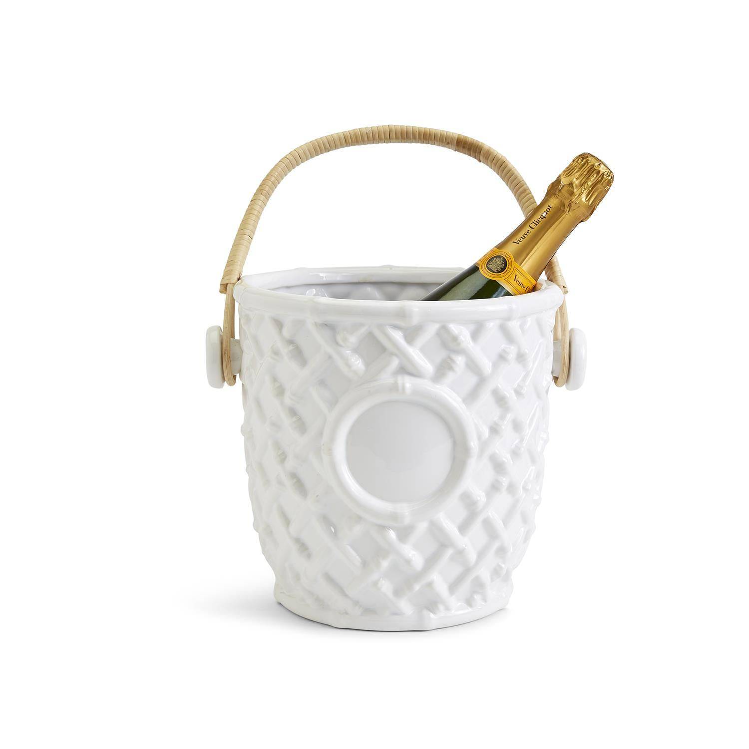Faux Bamboo Fretwork Champagne/Wine Bucket - The Preppy Bunny