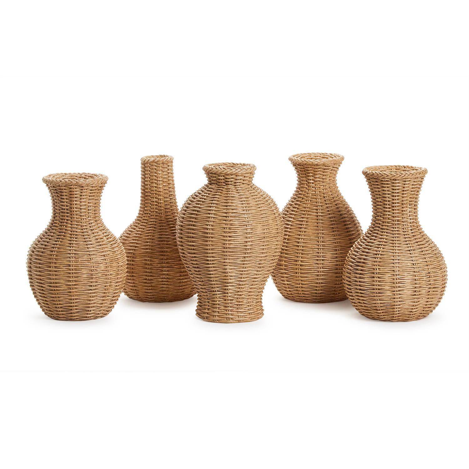 Wicker Pattern Vase Natural - 5 styles - The Preppy Bunny