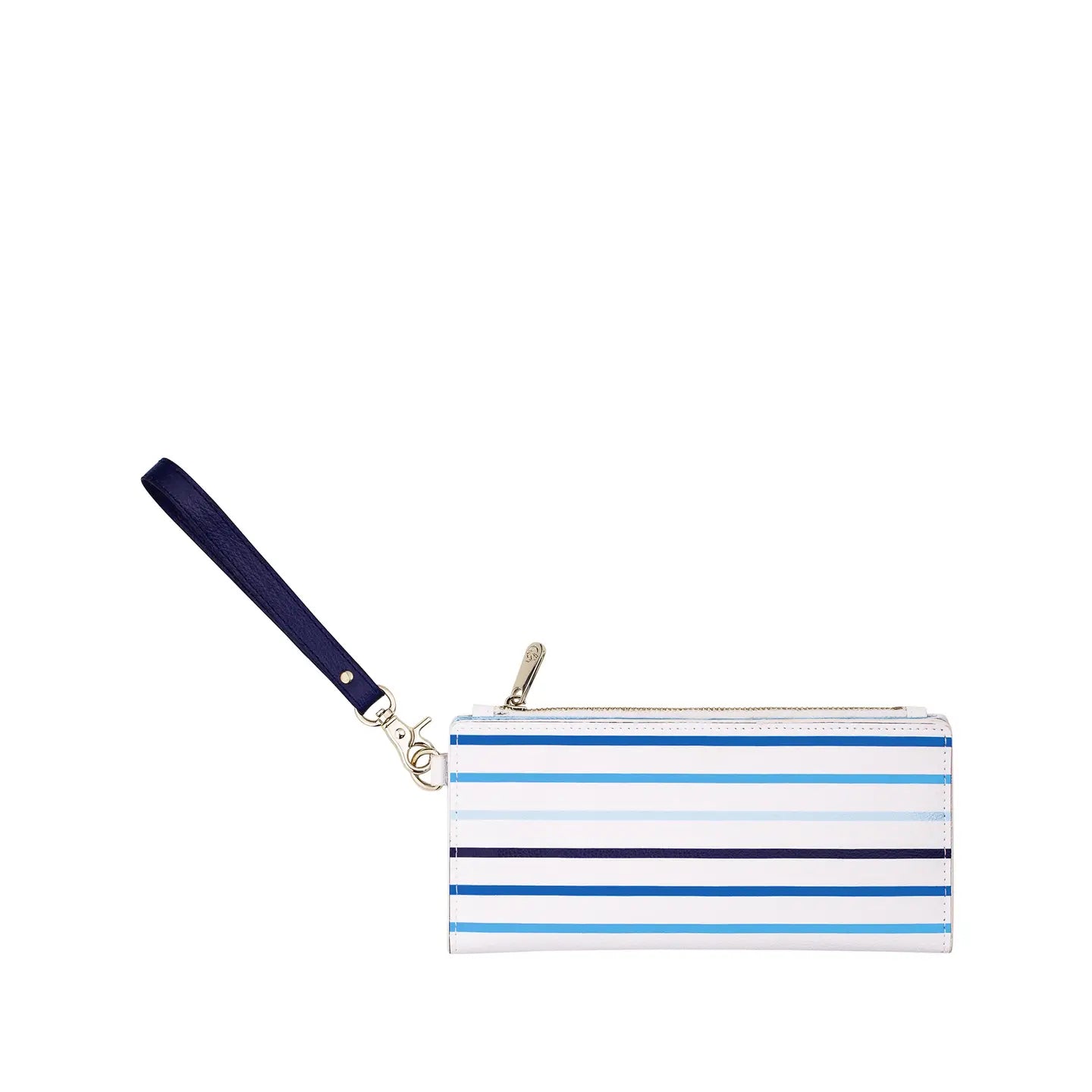 Travel Wallet in Blue Stripe - The Preppy Bunny