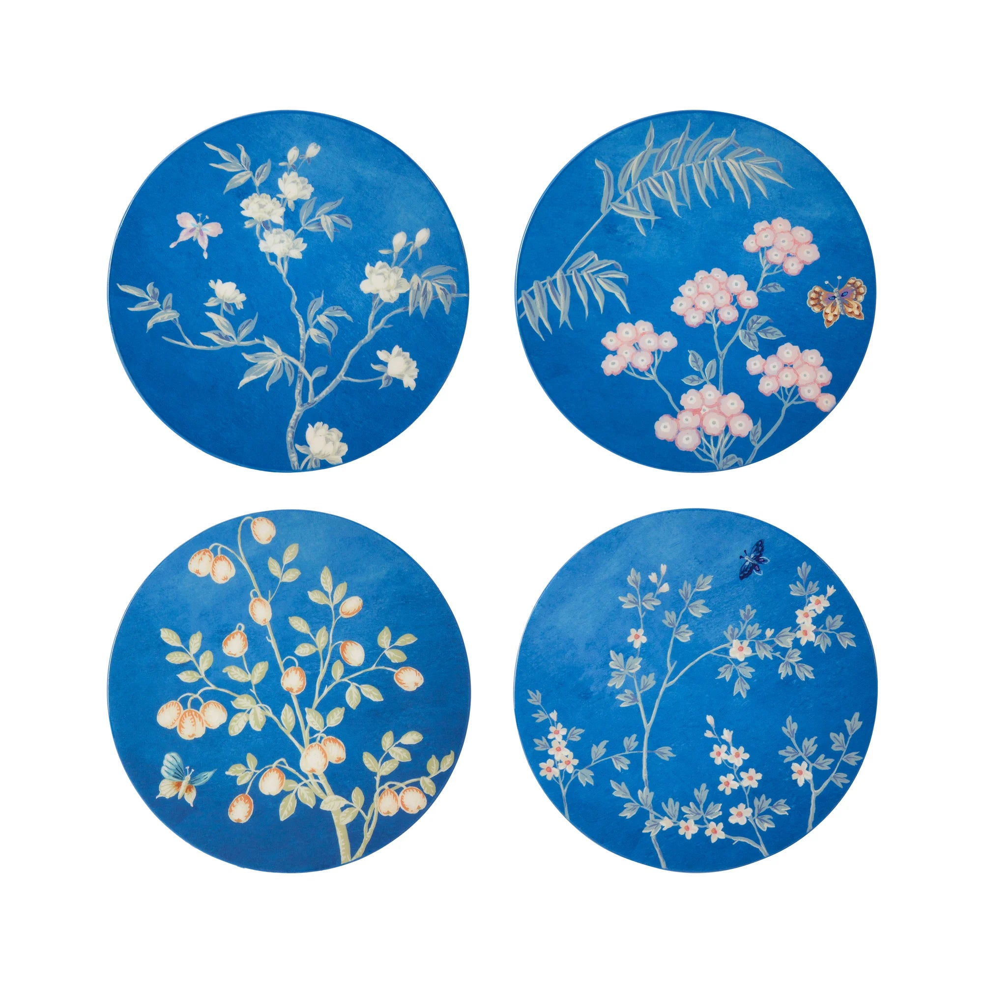 Blue Chinoiserie Coasters - Set of 4 - The Preppy Bunny