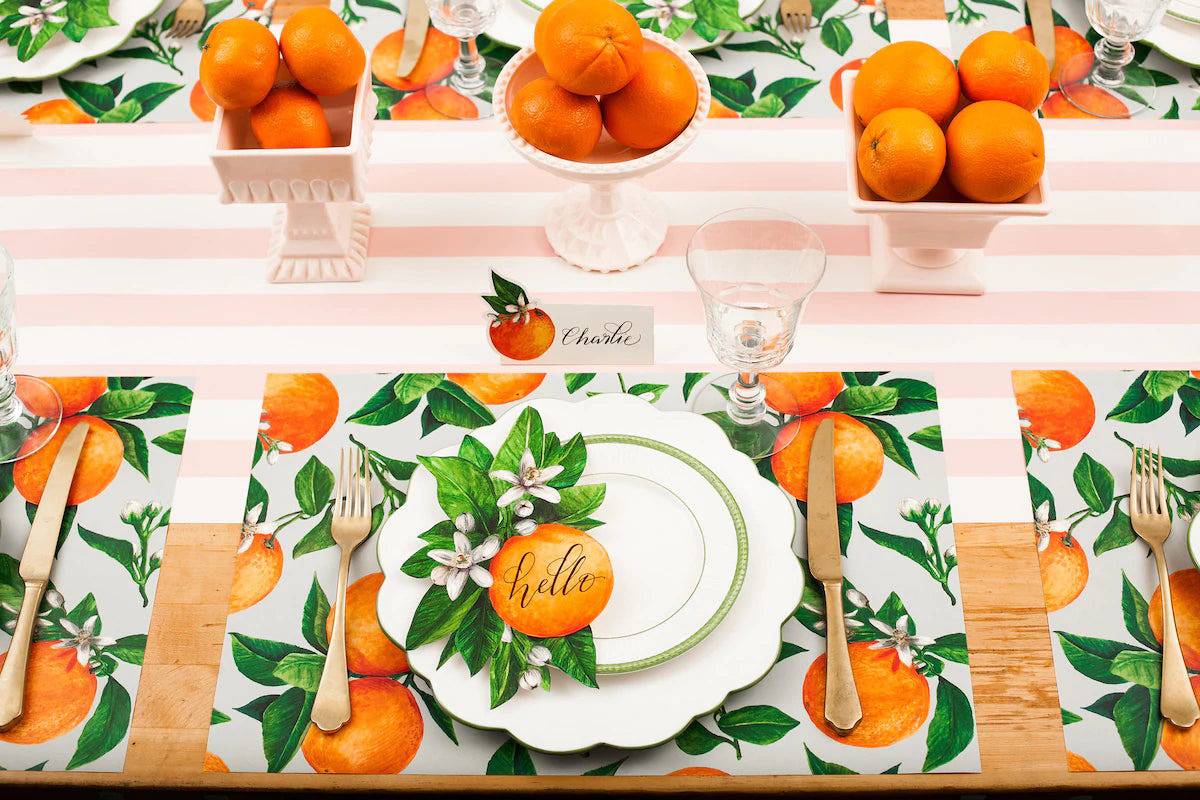 Orange Orchard Placemats - The Preppy Bunny