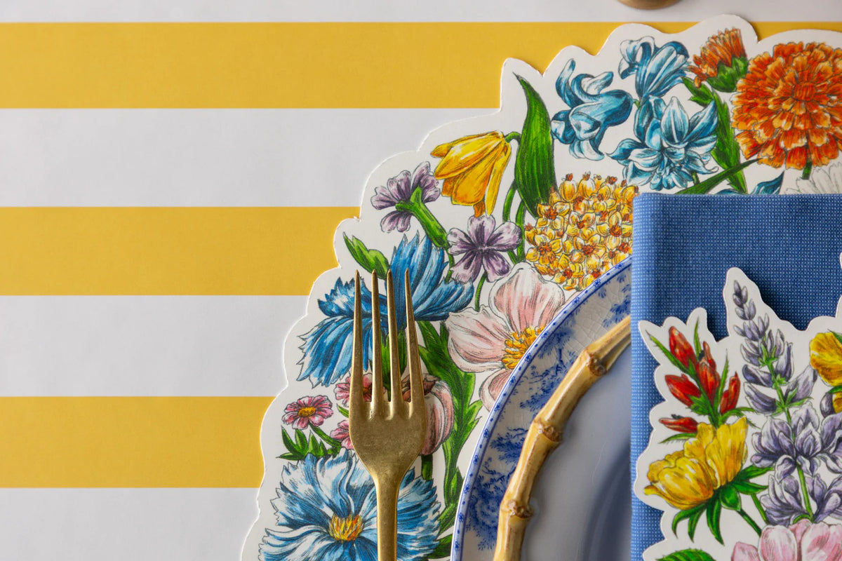 Die-cut Wildflower Wreath Placemat - The Preppy Bunny