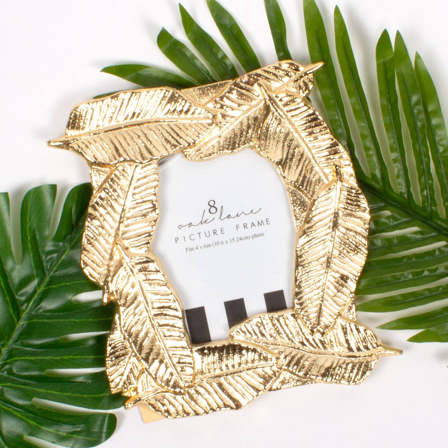 Gold Banana Leaf 4x6 Picture Frame - The Preppy Bunny