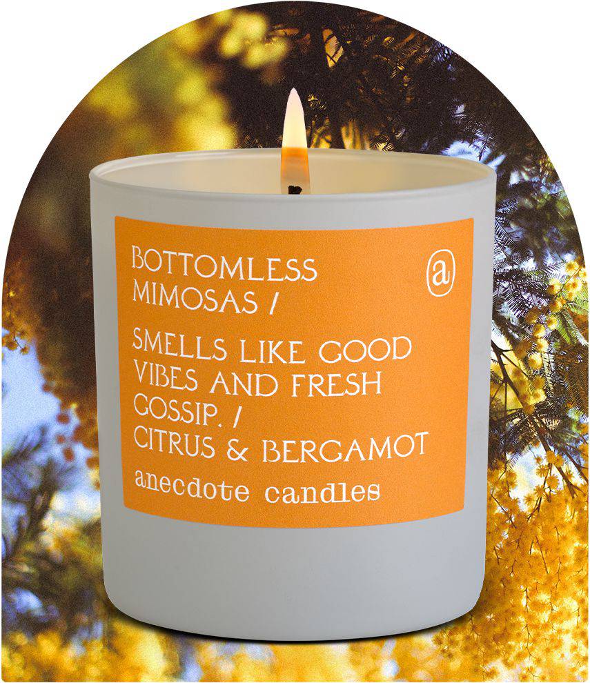 Bottomless Mimosas (Citrus &amp; Bergamot) Candle: 9 oz boxed vessel - The Preppy Bunny