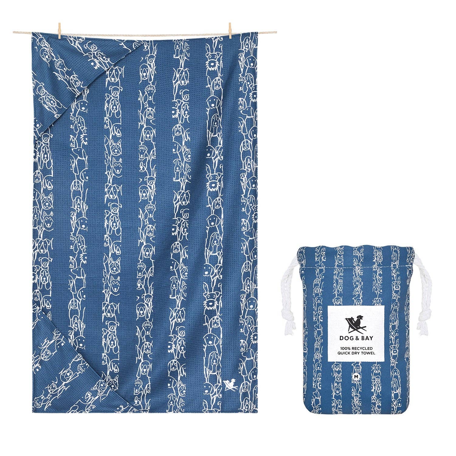 Quick Dry Dog Towel in Puppy Party - 2 sizes - The Preppy Bunny