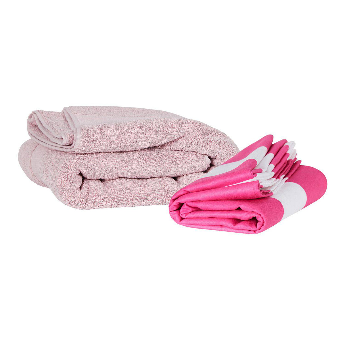Cabana Stripe Phi Phi Pink Beach Towel - 2 sizes - The Preppy Bunny