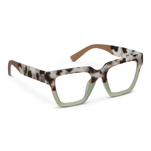 Take a Bow Peepers in Chai Tortoise/Green - The Preppy Bunny