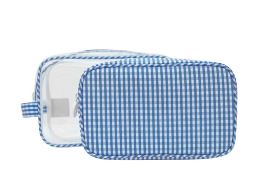 Clear Duo Gingham Travel Bag Set - more colors available - The Preppy Bunny
