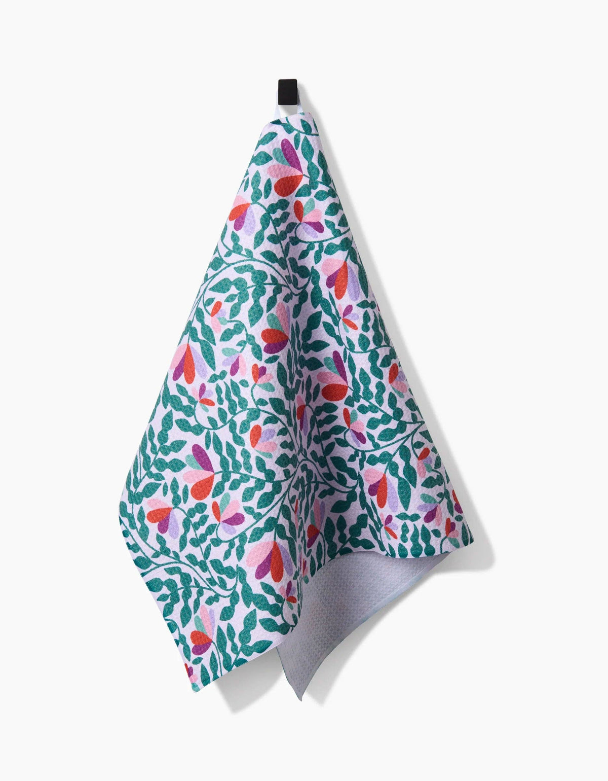 Spring Wavy Leaves Tea Towel by Geometry