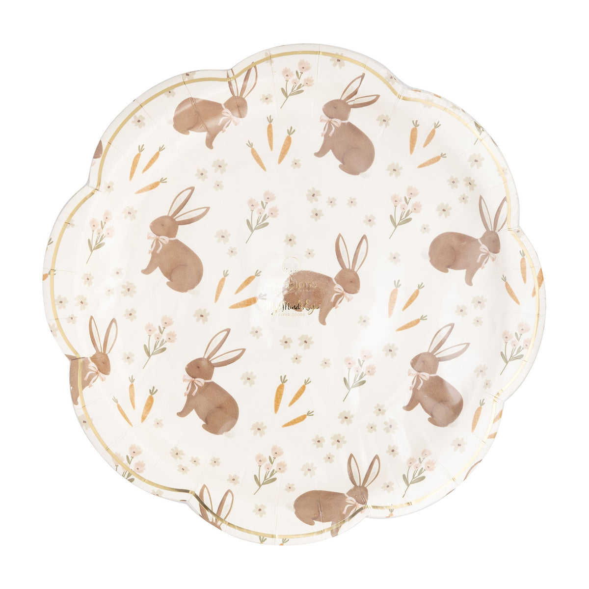 Rabbit Scatter Paper Plates - The Preppy Bunny