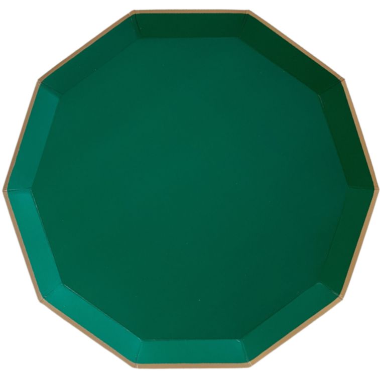 Emerald Green Premium Paper Dinner Plates - The Preppy Bunny