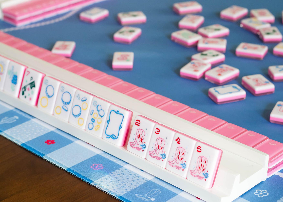 Gingham Mahjong Playing Mat - The Preppy Bunny