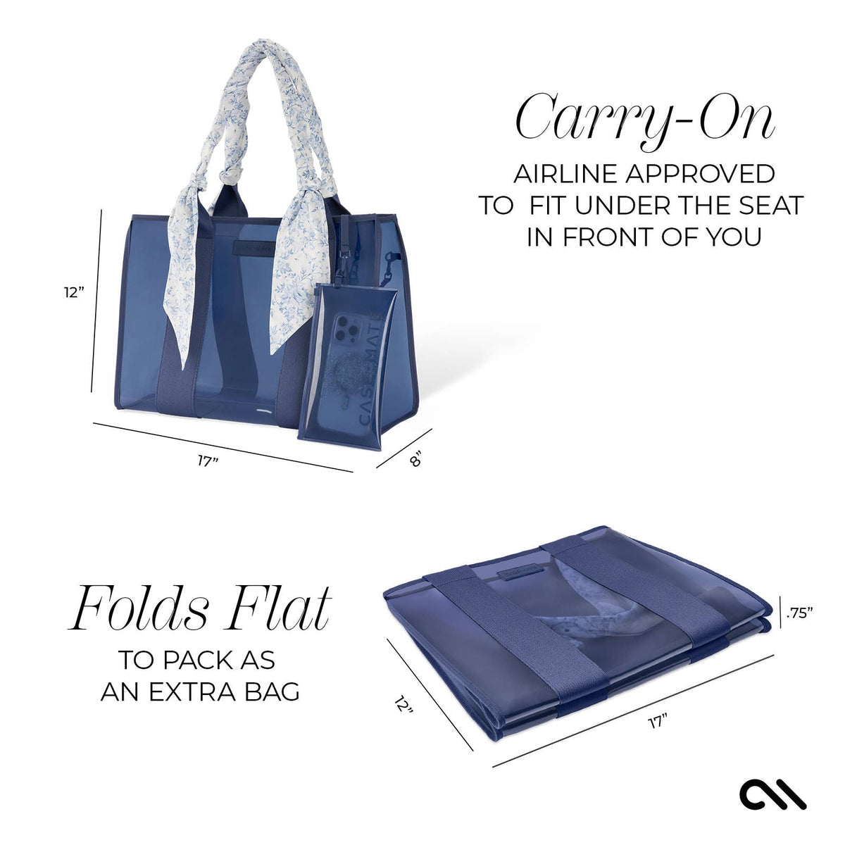 Case-Mate Something Navy Twilly Jelly Tote Bag - The Preppy Bunny