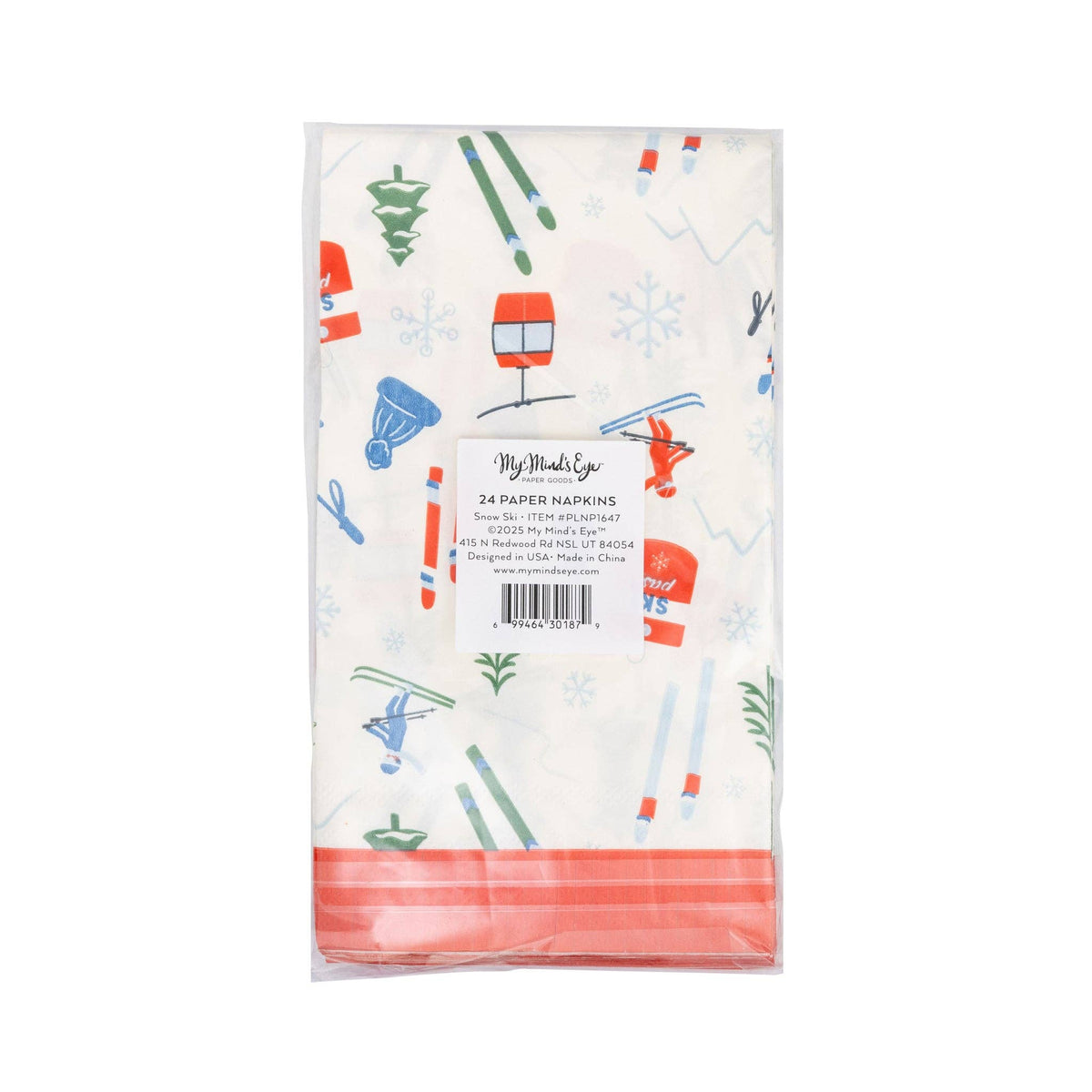 Snow Ski Guest Paper Napkins - The Preppy Bunny