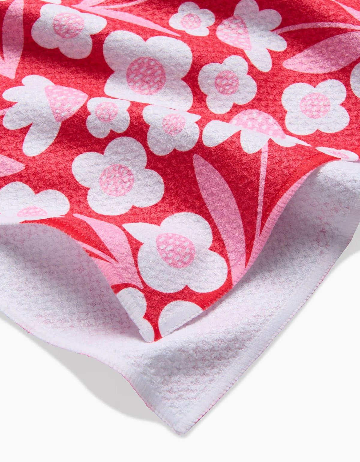 Pink Blooms Tea Towel by Geometry