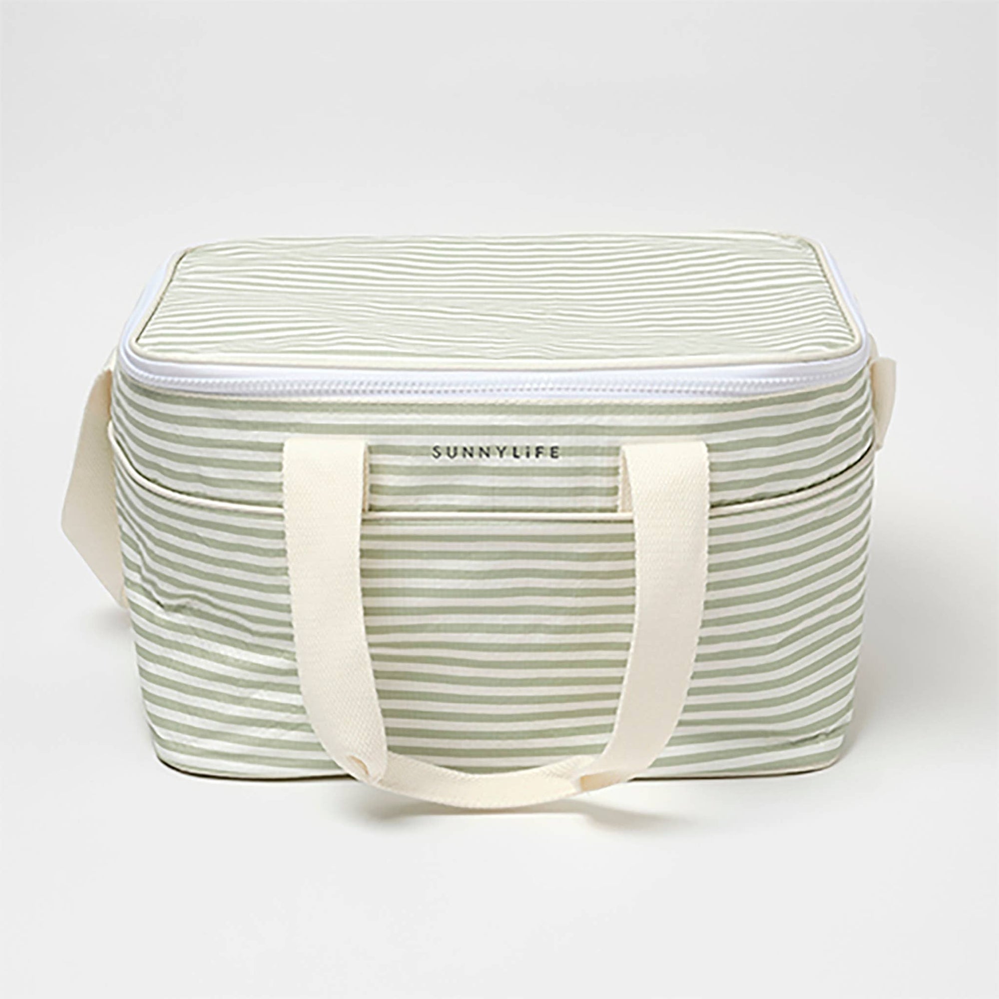 Light Cooler Bag La Palma Sage Stripe - The Preppy Bunny