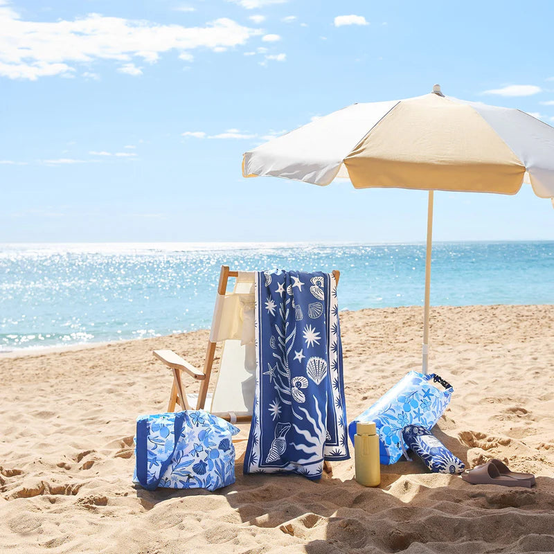 Quick Dry Beach Towel in Ocean Treasure - 2 sizes - The Preppy Bunny
