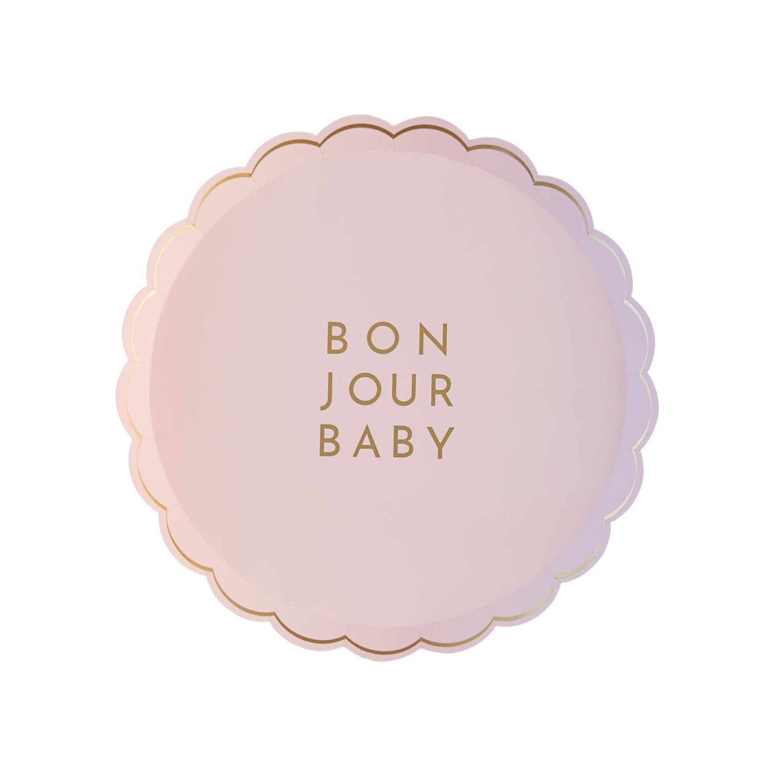 BONJOUR BABY PETAL PINK SMALL PLATES - The Preppy Bunny