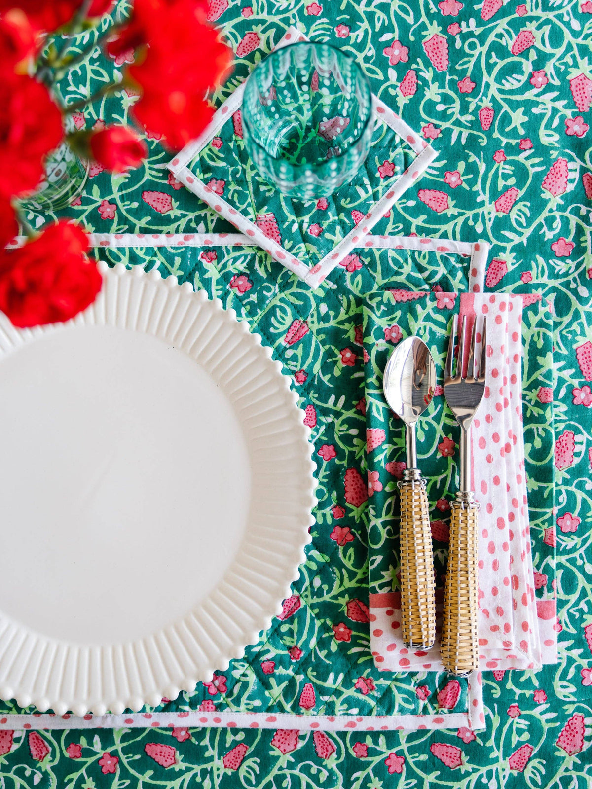 Winter Advent Round Tablecloth - The Preppy Bunny