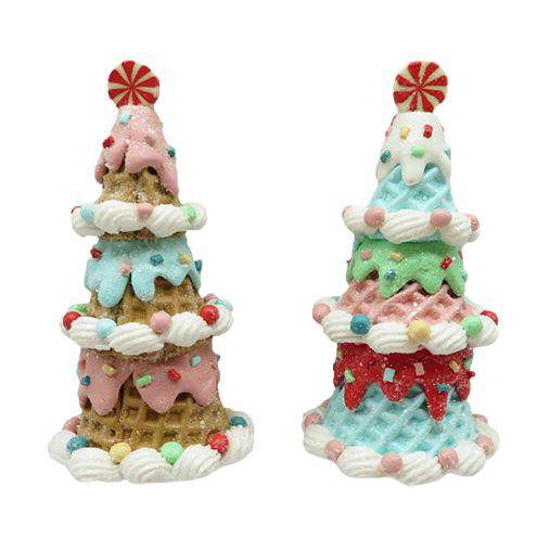 Waffle Cone Tree Ornament - The Preppy Bunny