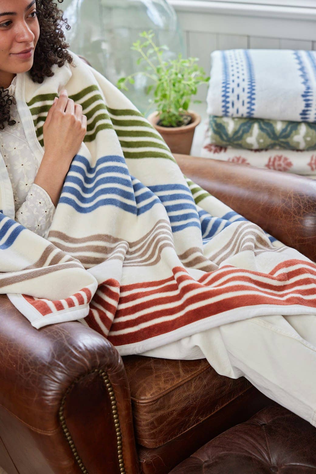 Hudson Stripe ChappyWrap Blanket - The Preppy Bunny