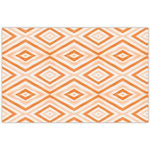 Halloween Orange Diamonds Paper Placemats - The Preppy Bunny