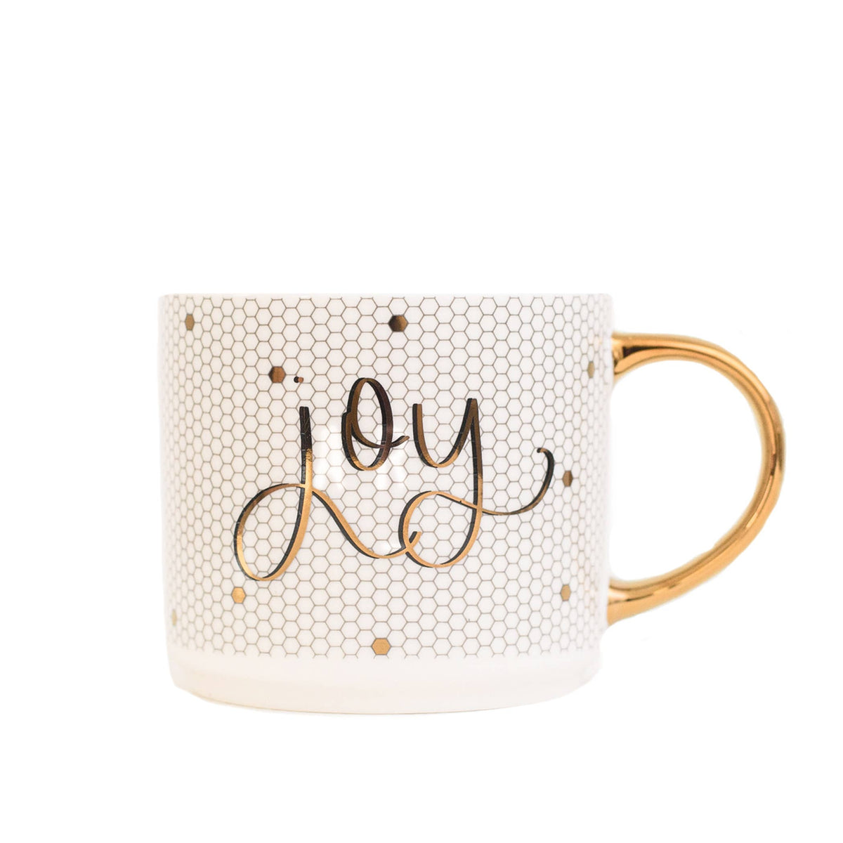 Joy Gold Tile Coffee Mug - The Preppy Bunny