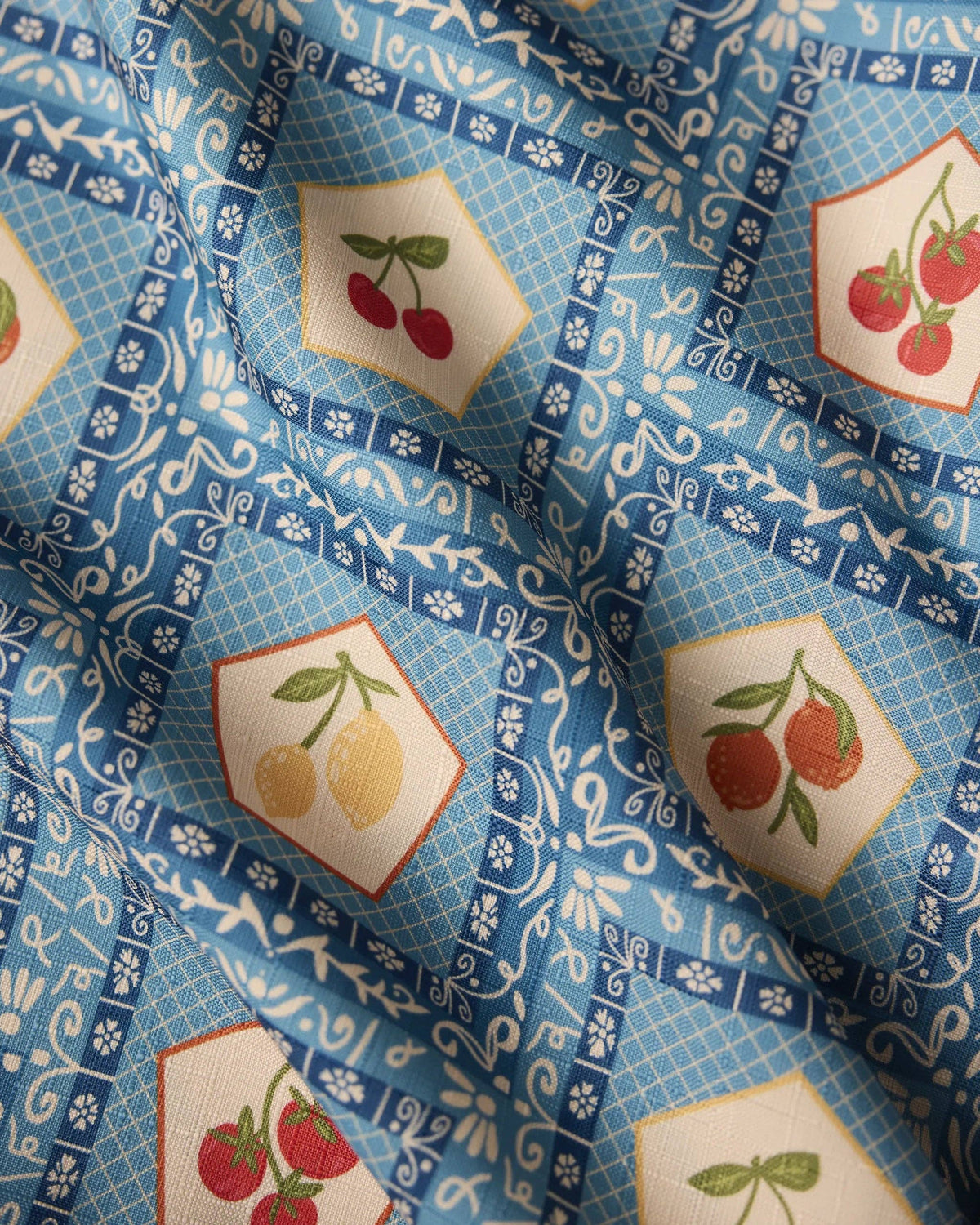 Italian Tiles Tablecloth by Geometry - The Preppy Bunny