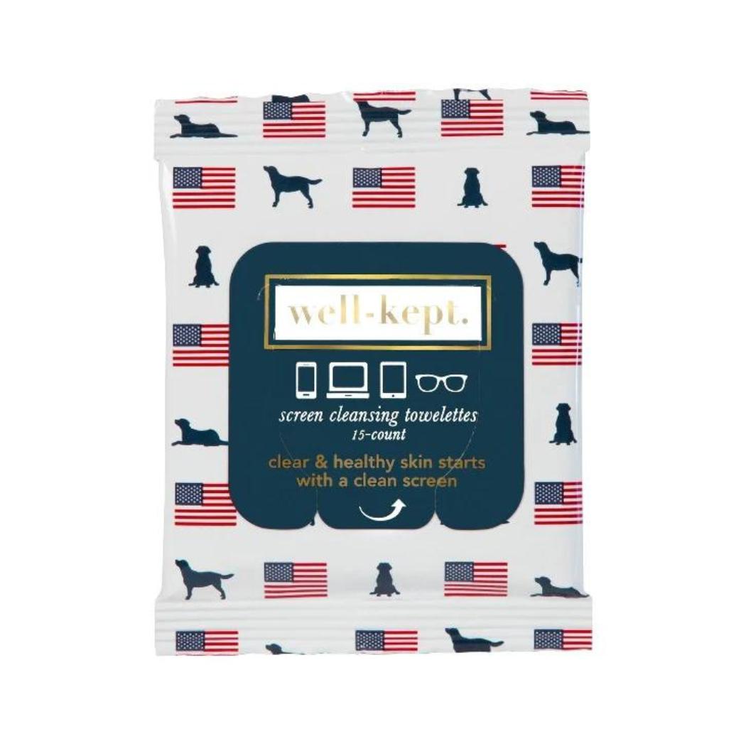 Old Glory Screen Cleansing Towelettes/ Tech Wipes - The Preppy Bunny