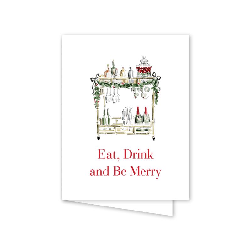 Christmas Spirits Cart Greeting Card