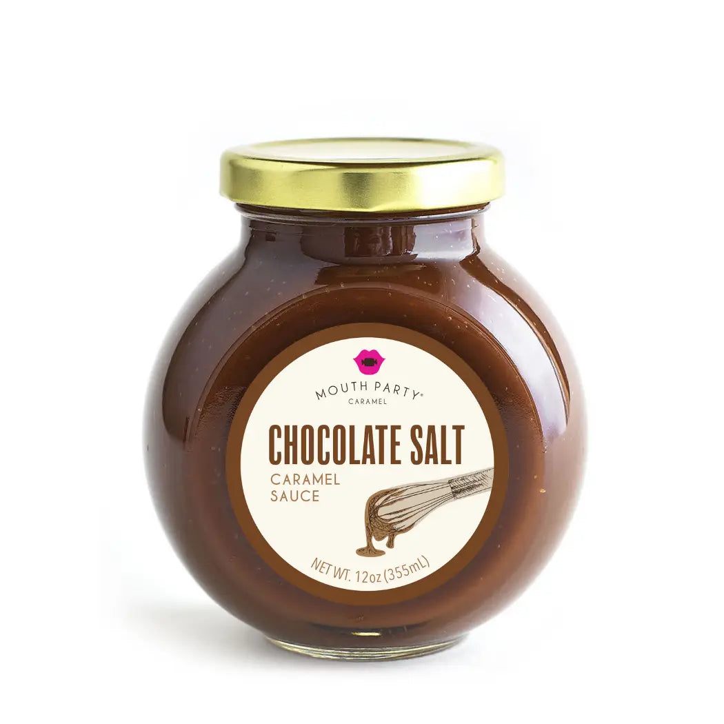 Chocolate Sea Salt Caramel Sauce 12oz Jar - The Preppy Bunny