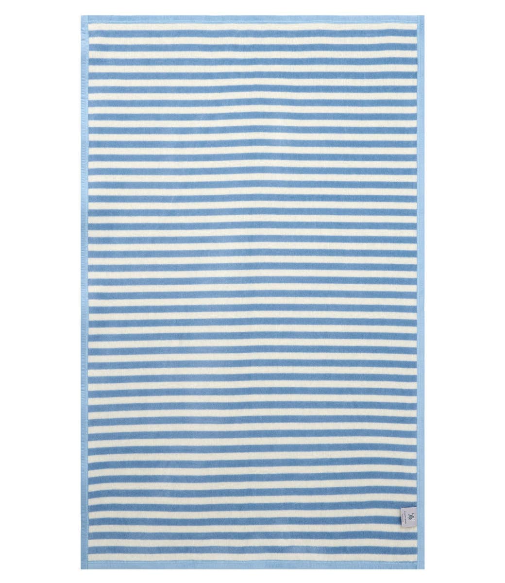 Sideline Stripe Bluebell Midi Blanket by ChappyWrap