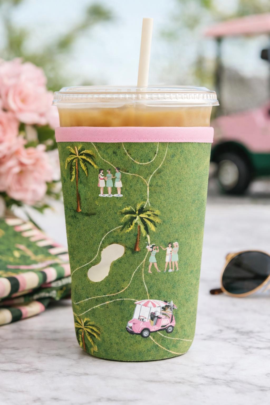 Iced Coffee Sleeve - Ladies Golf Course - The Preppy Bunny