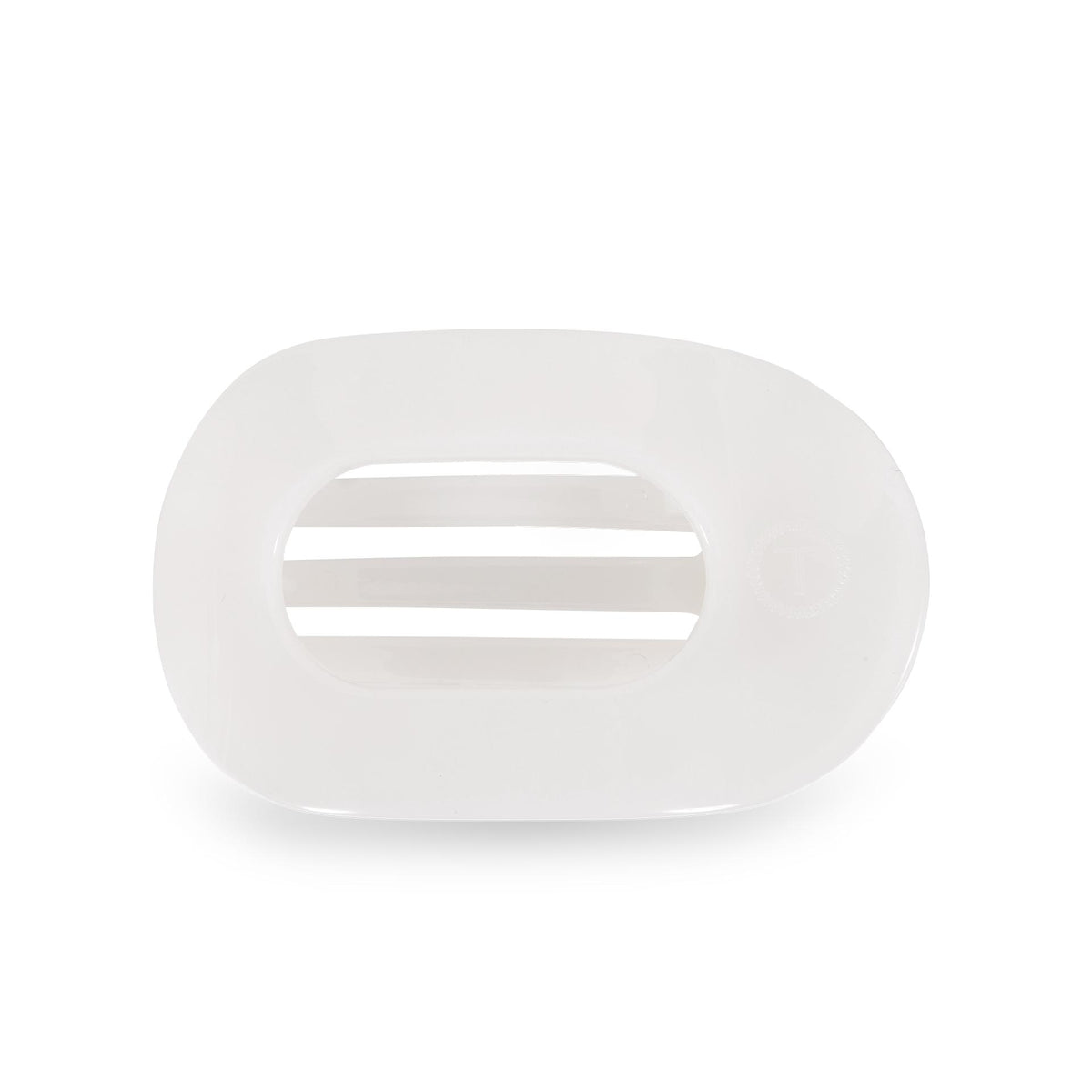Round Flat Hair Clip | Small | Coconut White