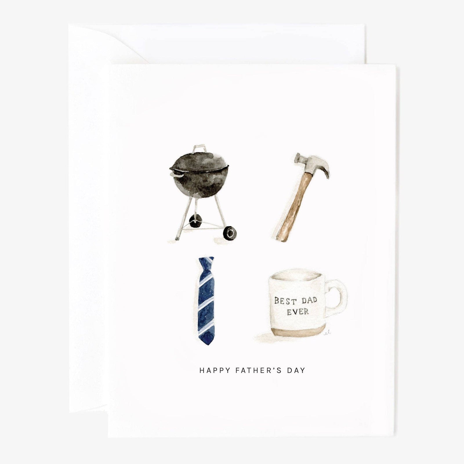 Father's day things greeting card - The Preppy Bunny