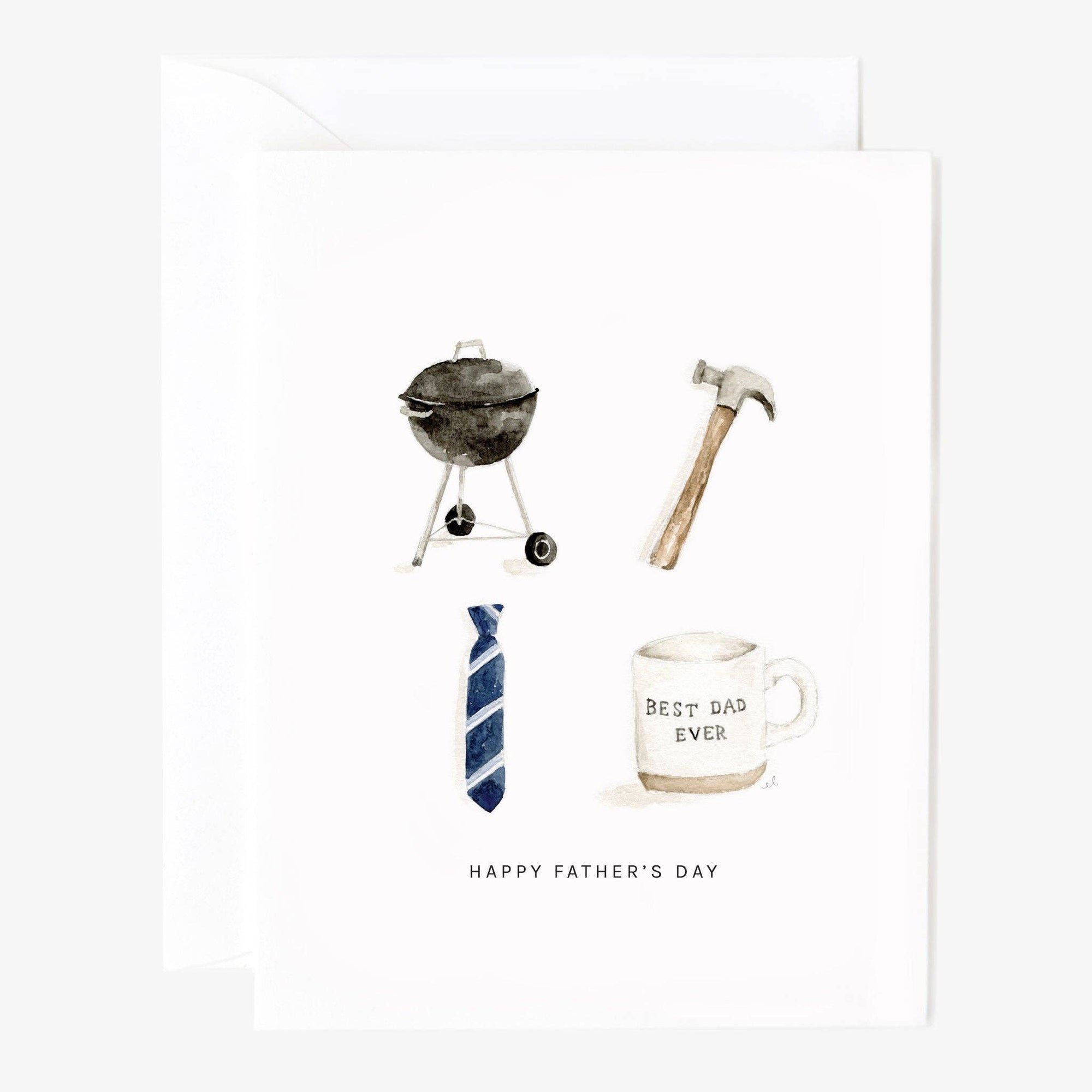 Father's day things greeting card - The Preppy Bunny
