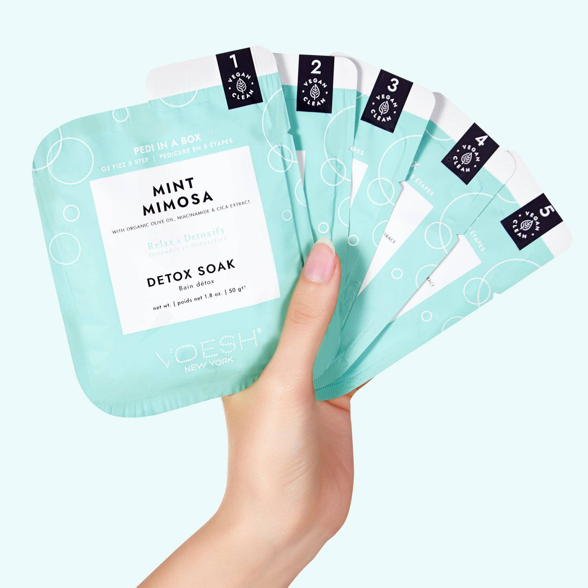 Pedi in a Box 5 Step O2 Fizz - Mint Mimosa - The Preppy Bunny