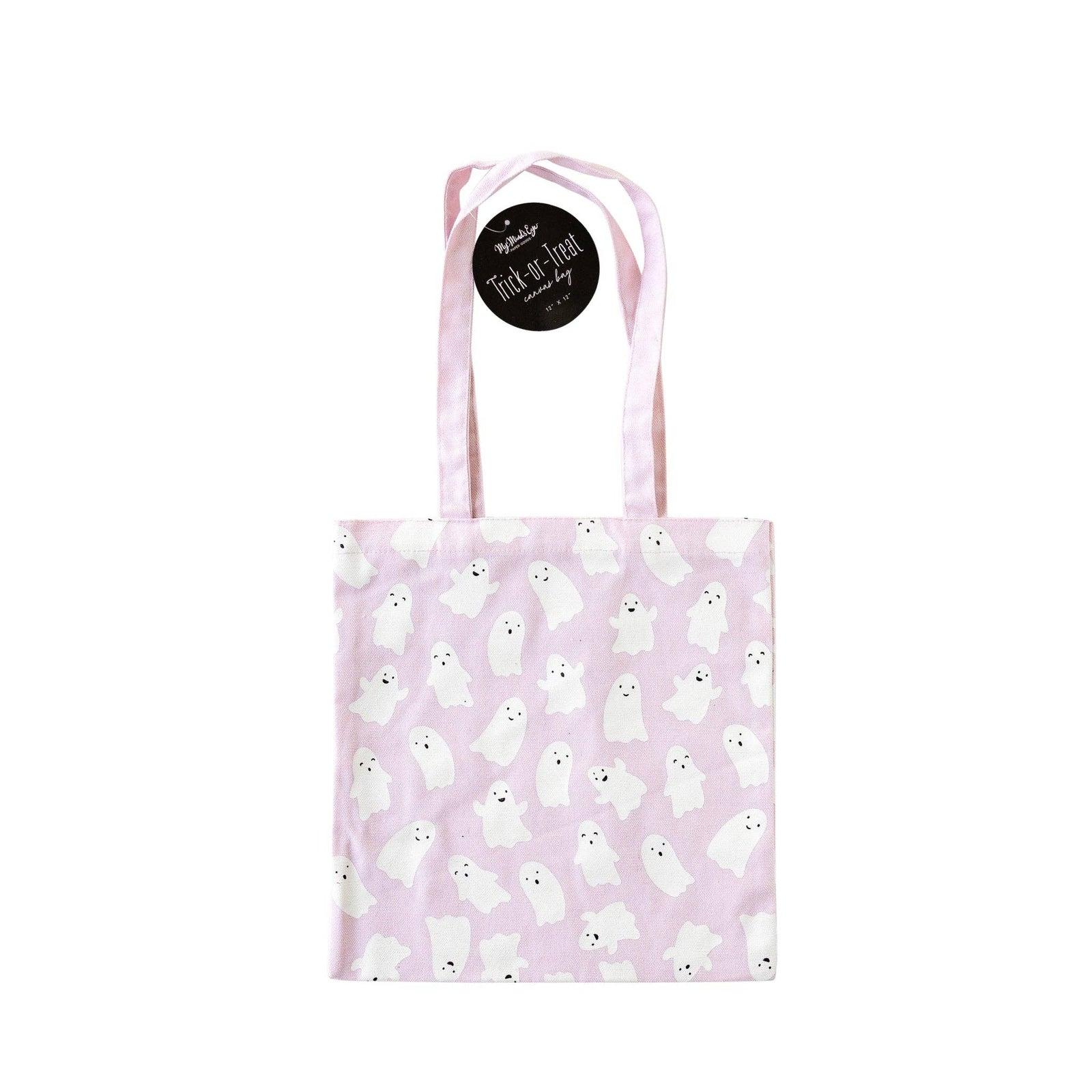 Pink Ghosts Canvas Trick or Treat Bag - The Preppy Bunny
