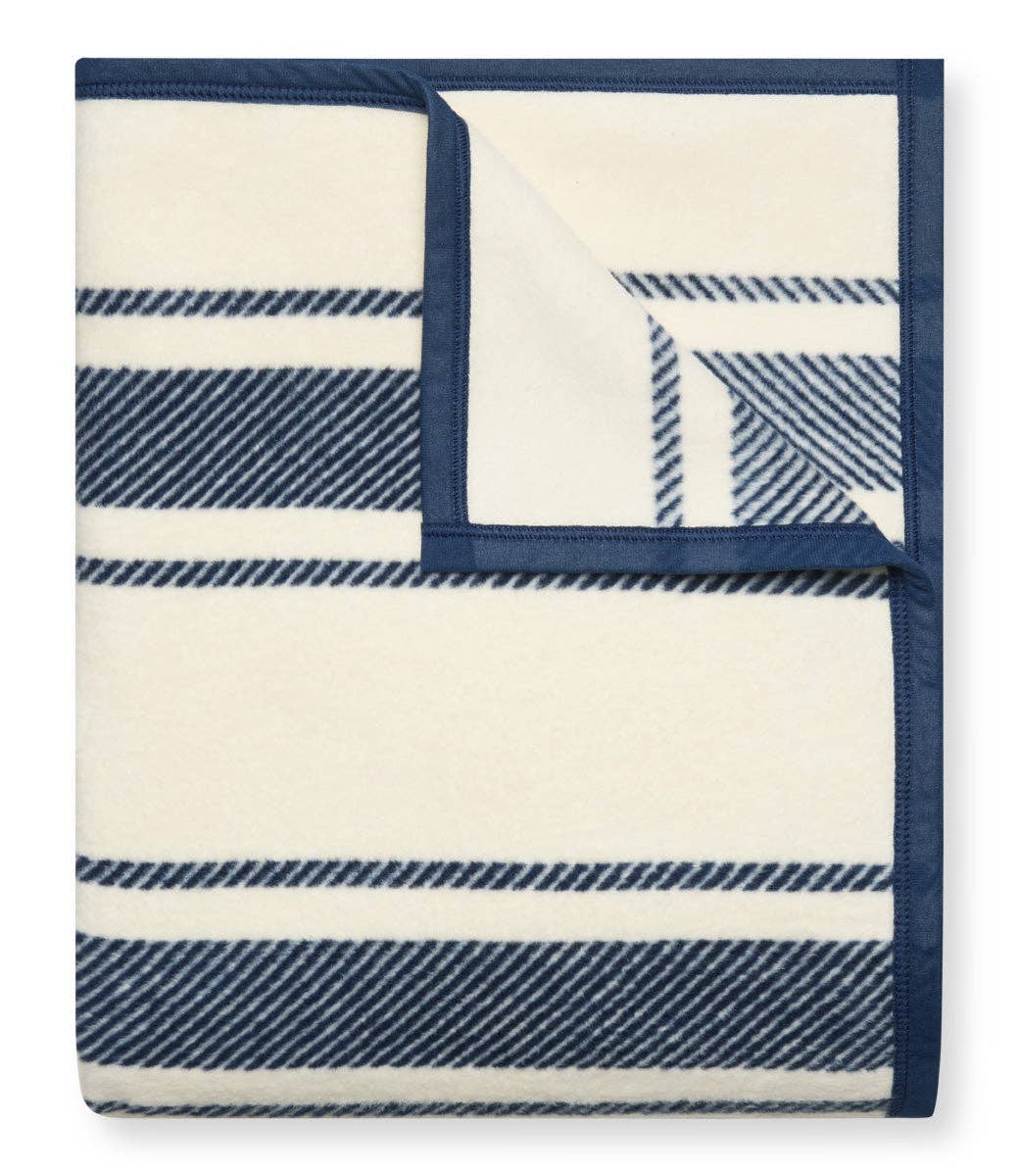 Dockside Stripe Navy Blanket by ChappyWrap - The Preppy Bunny