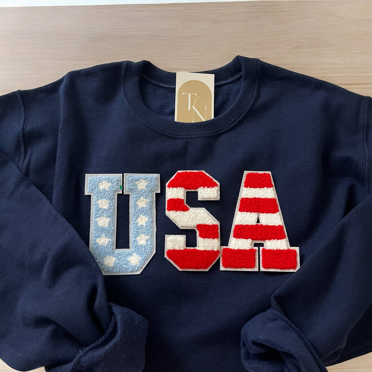 4th Of July USA Crewneck Sweatshirt - Navy - The Preppy Bunny