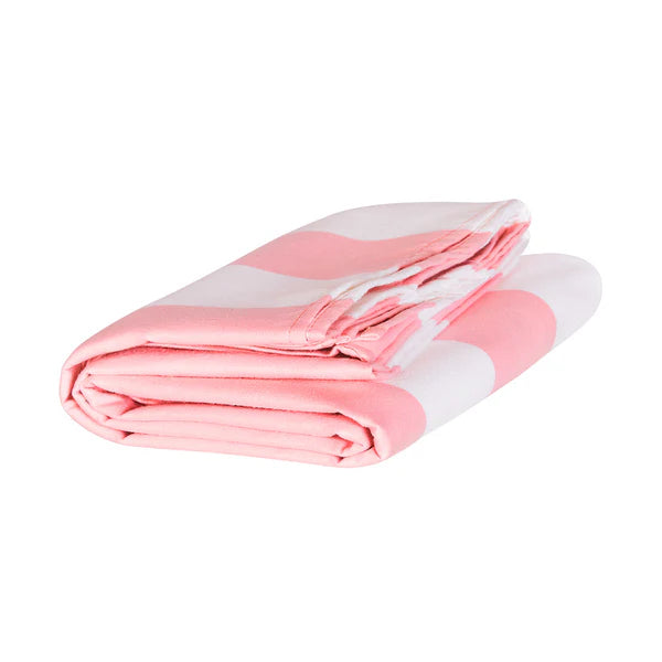 Cabana Stripe Malibu Pink Beach Towel- 2 sizes