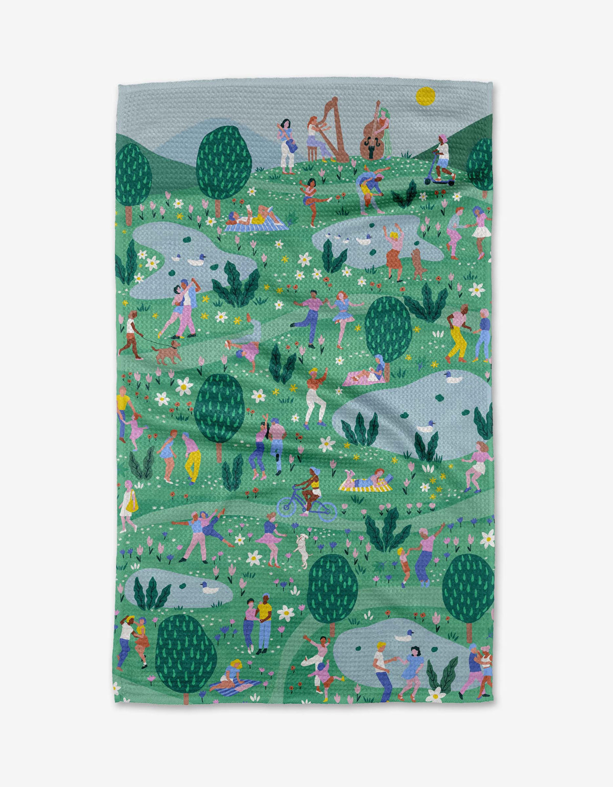 Spring Festival Tea Towel by Geometry