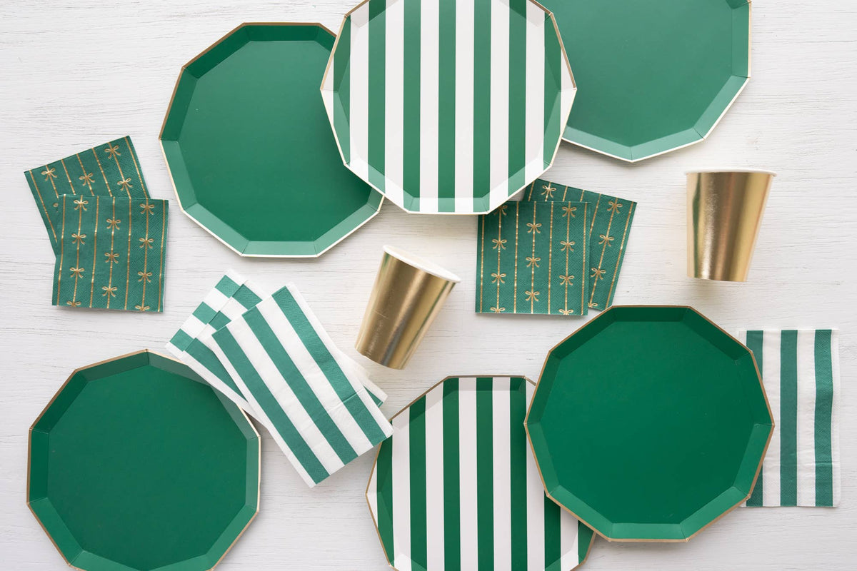 Emerald Green Premium Paper Dinner Plates - The Preppy Bunny