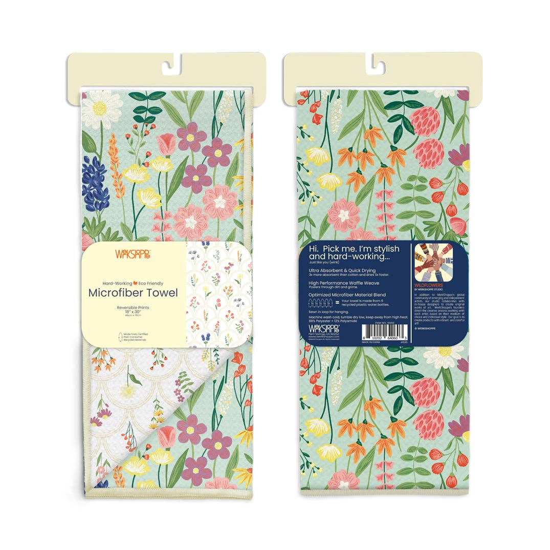 Wildflowers Microfiber Kitchen Towel - The Preppy Bunny