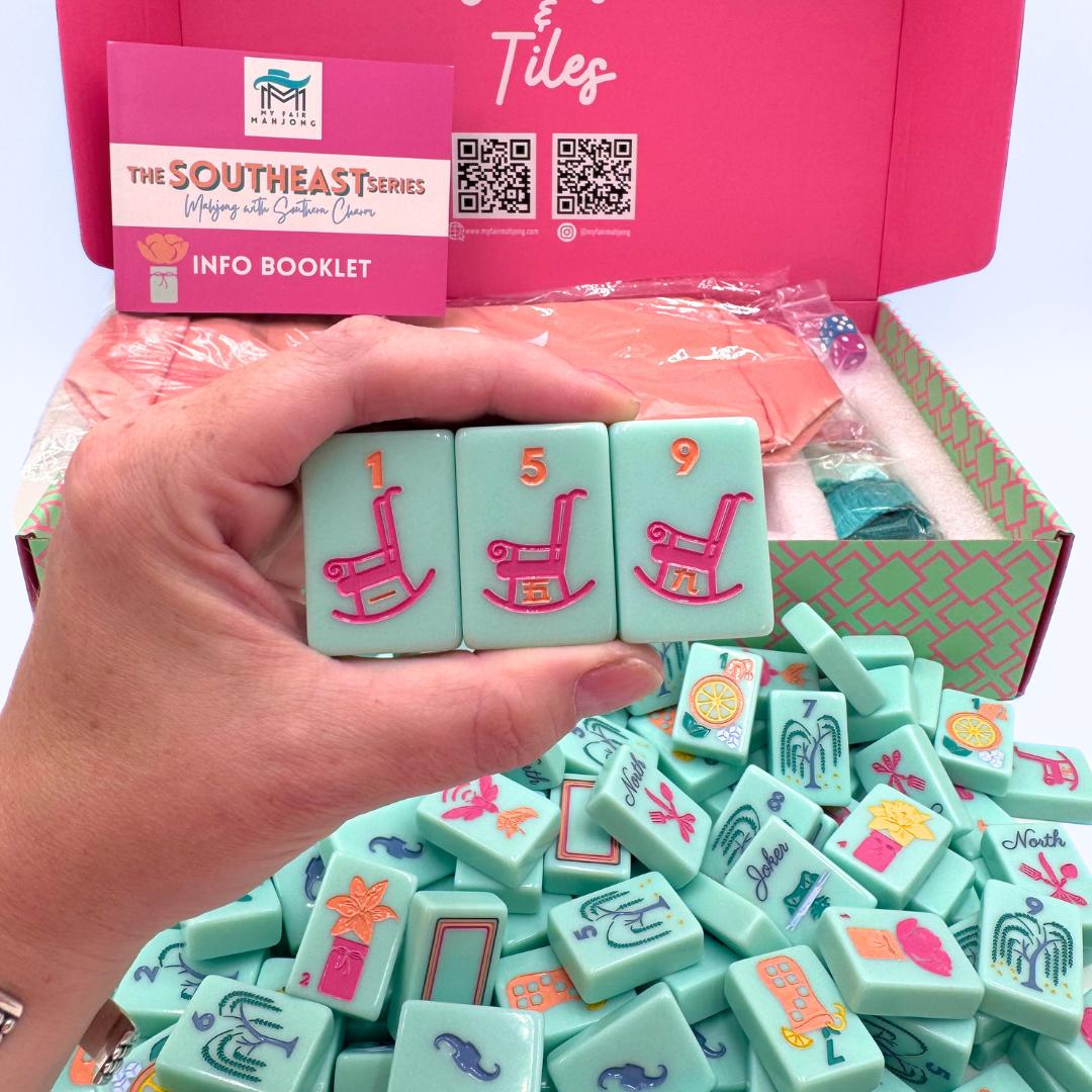 THE SOUTHEAST SERIES | Mahjong Set with Southern Charm - The Preppy Bunny