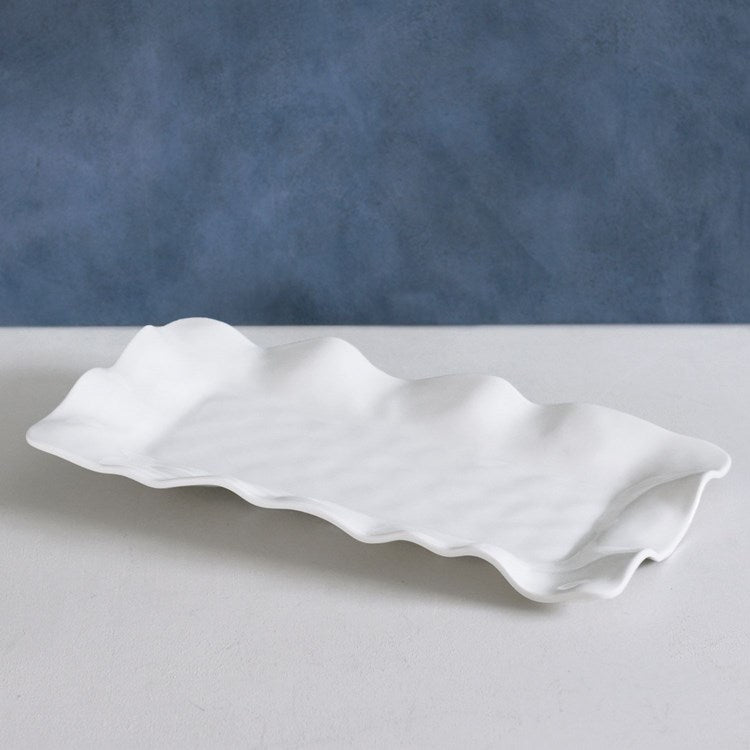 VIDA Havana Long Rectangle Tray in White - The Preppy Bunny