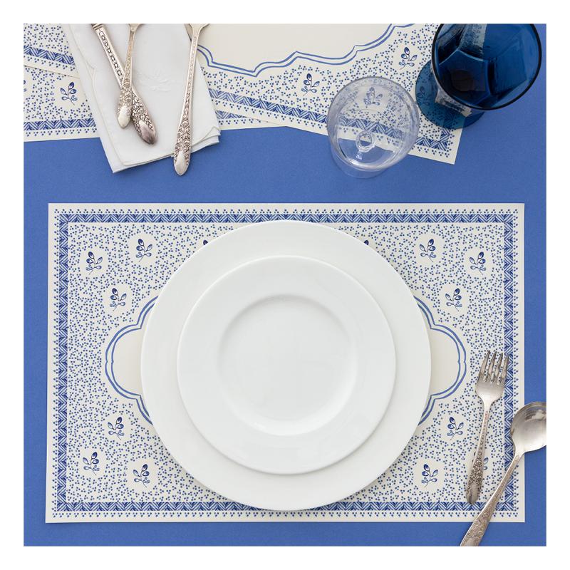 Blue Botanicals Paper Placemats